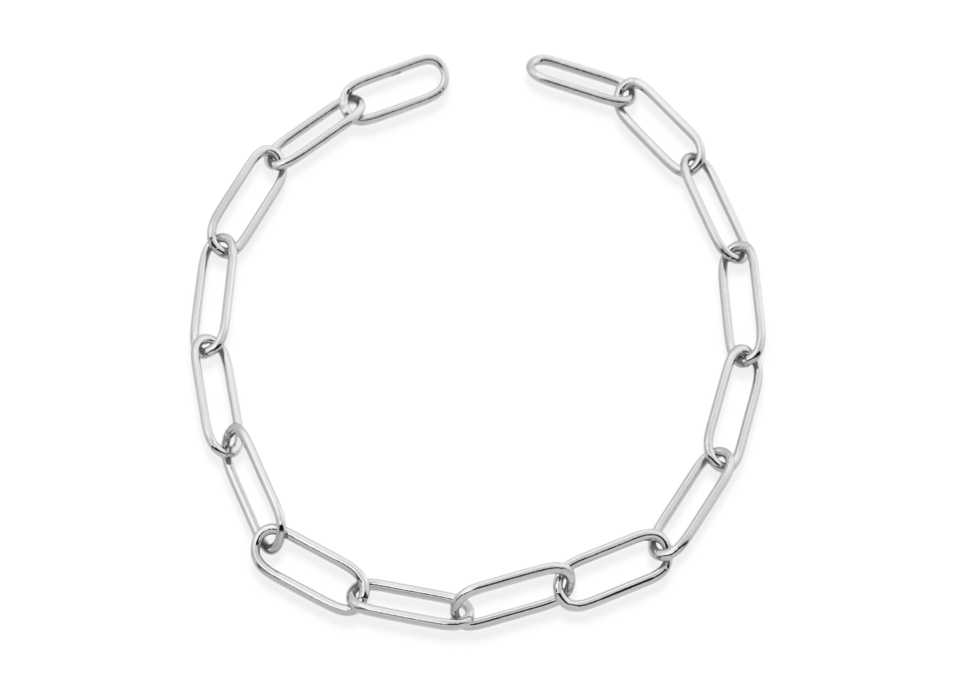 silver link style bracelet by sener besim