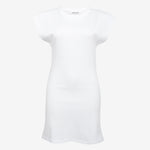 The Mini Open Back Dress in White - Back View