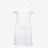 The Mini Open Back Dress in White - Back View