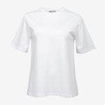 The Twist Back Tee in White - Detail View