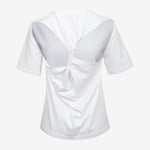 The Twist Back Tee in White - Image 5