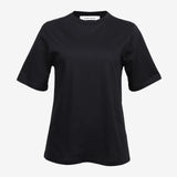 The Twist Back Tee in Black - Detail View