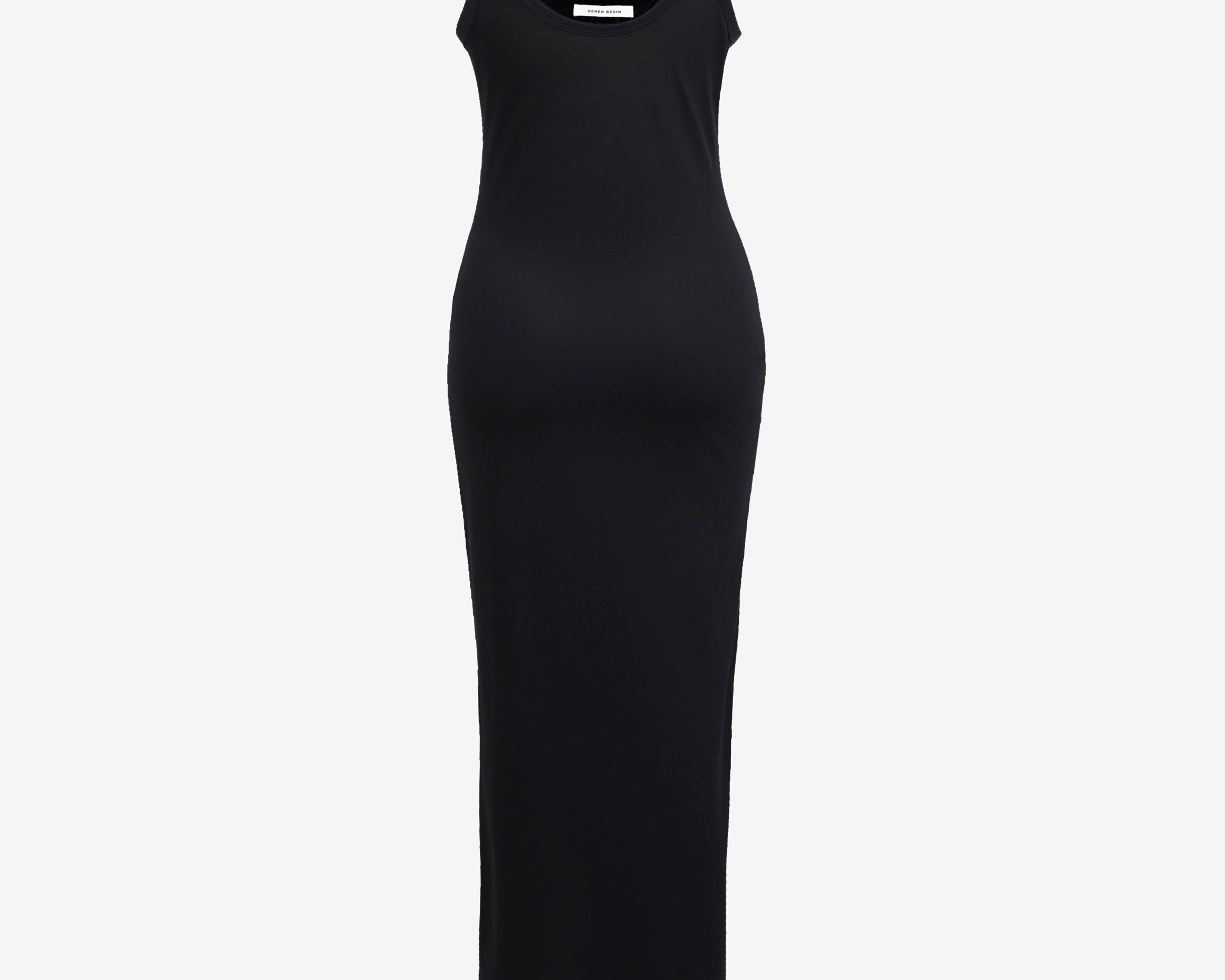 The Twisted Singlet Dress in Black - Back View
