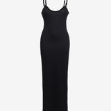 The Twisted Singlet Dress - Black