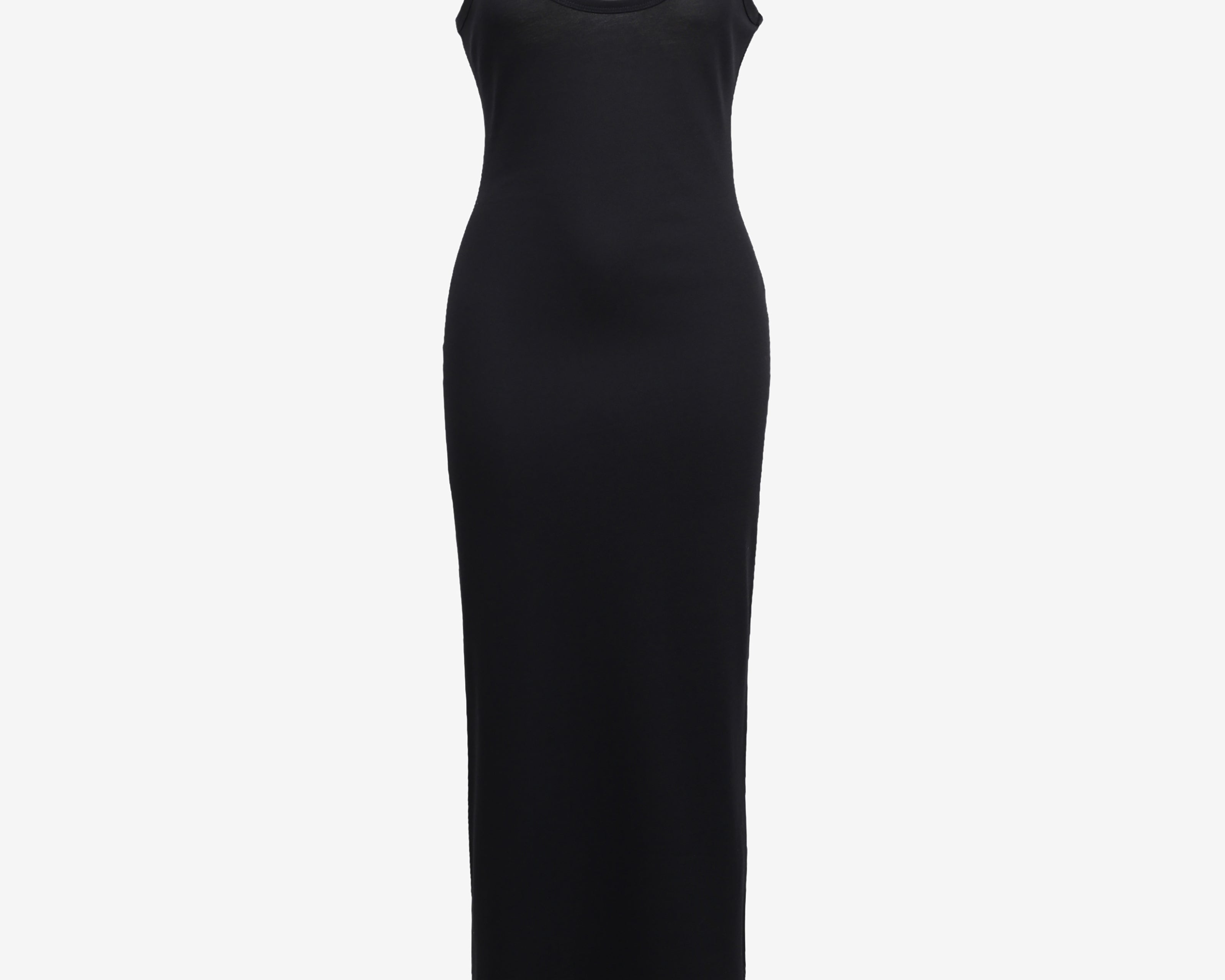 The Twisted Singlet Dress in Black - Detail View