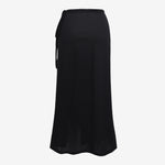 The Long Tie Skirt in Black - Detail View