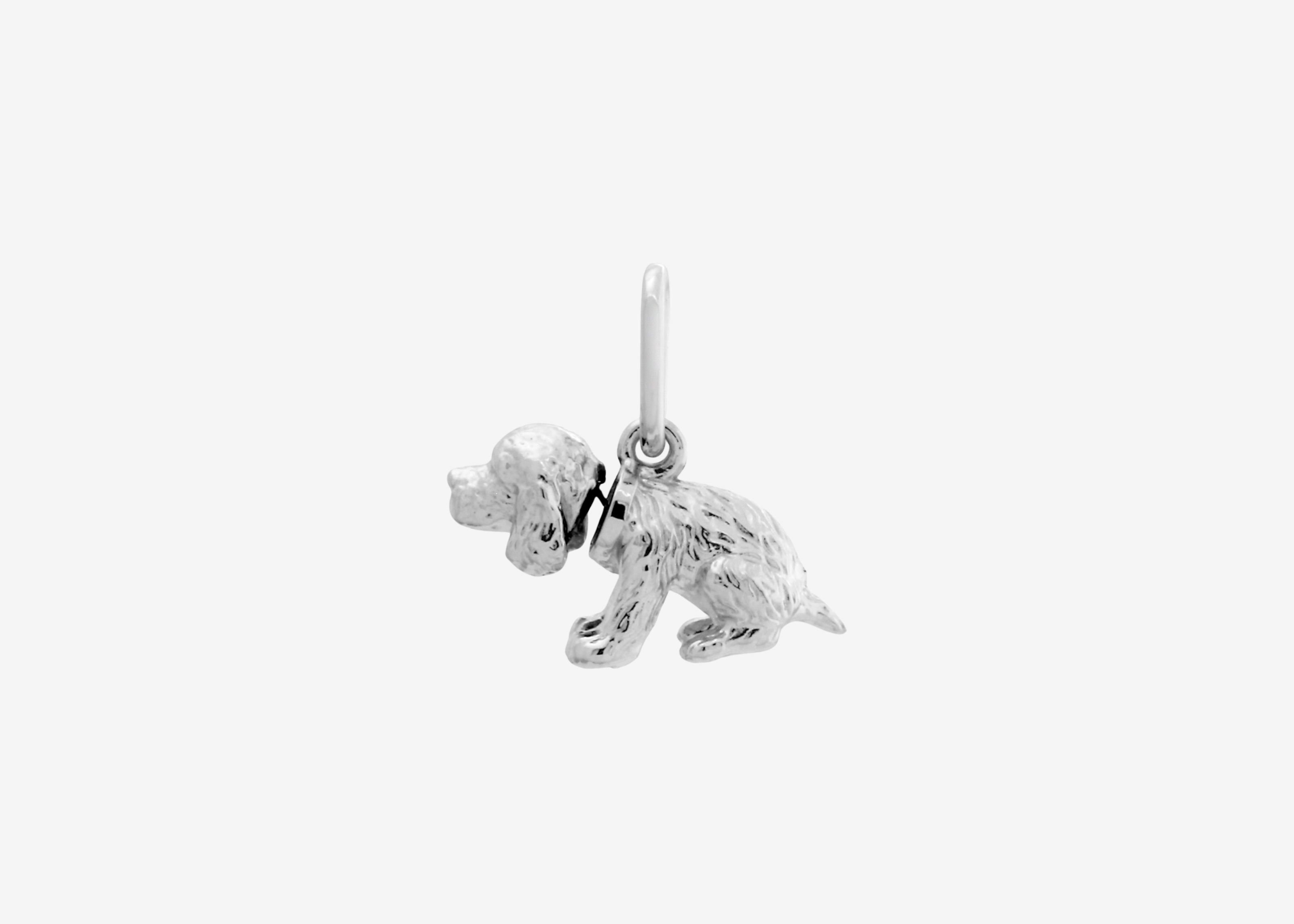 Silver Bobble Head Dog Charm Sener Besim