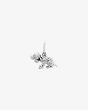 Dog Charm Bobble Head Silver