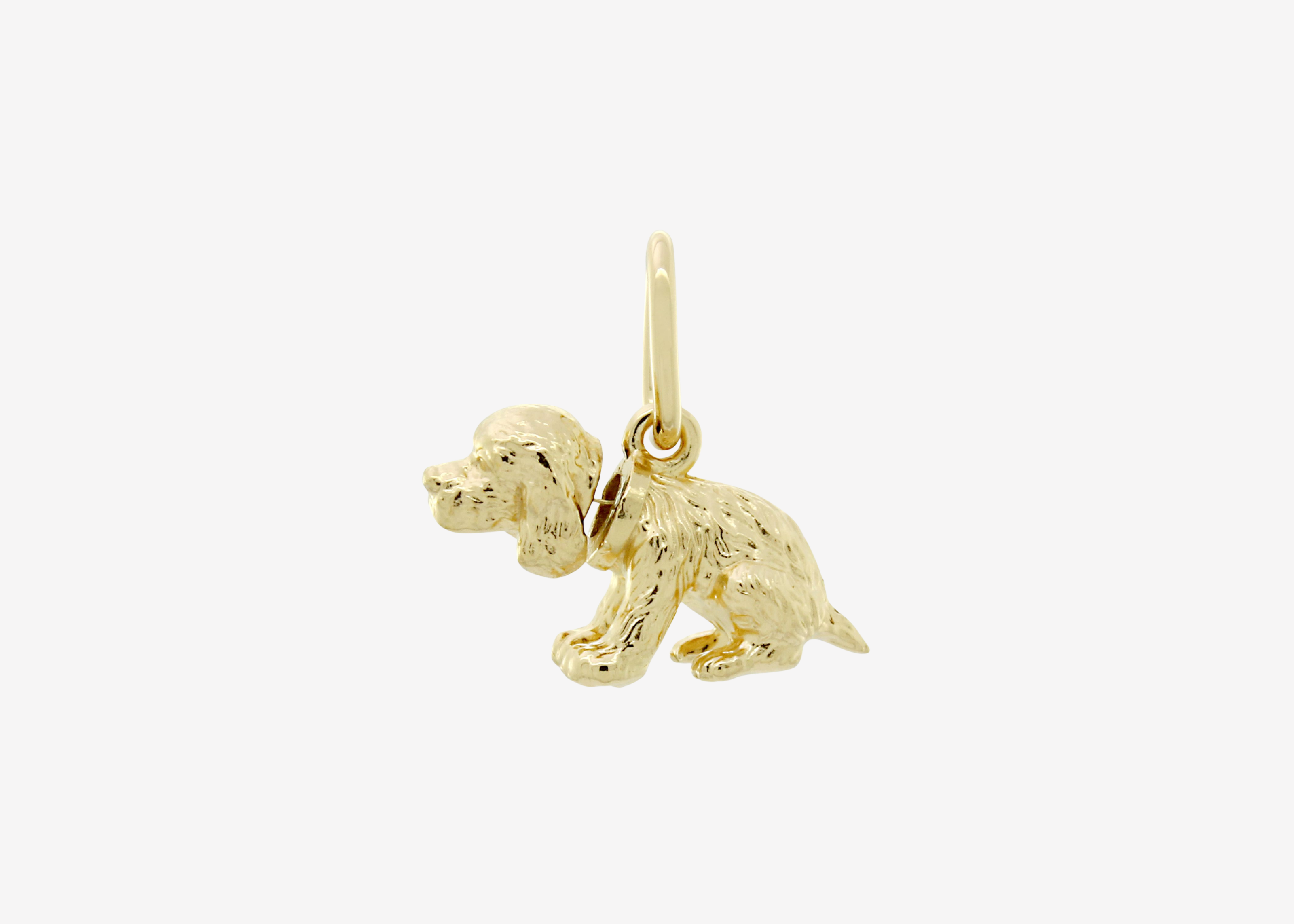 Gold Plated Bobble Head Dog Charm