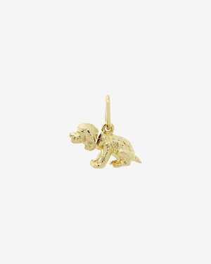 Dog Charm Bobble Head Gold