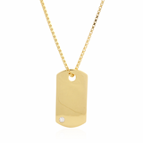 White Diamond Gents Tag by Sener Besim Close up