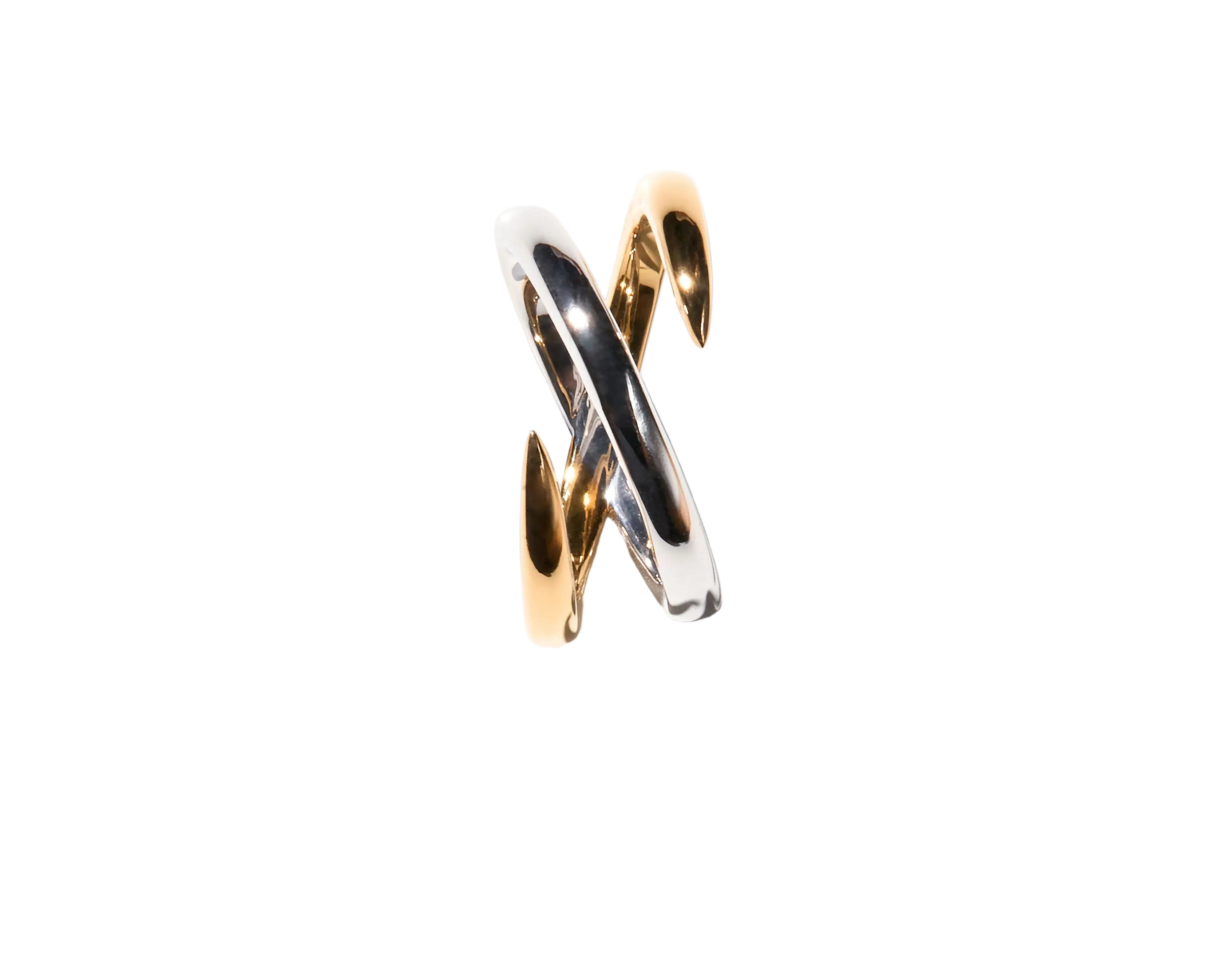 Silver and Gold Wrap Ring by Sener Besim