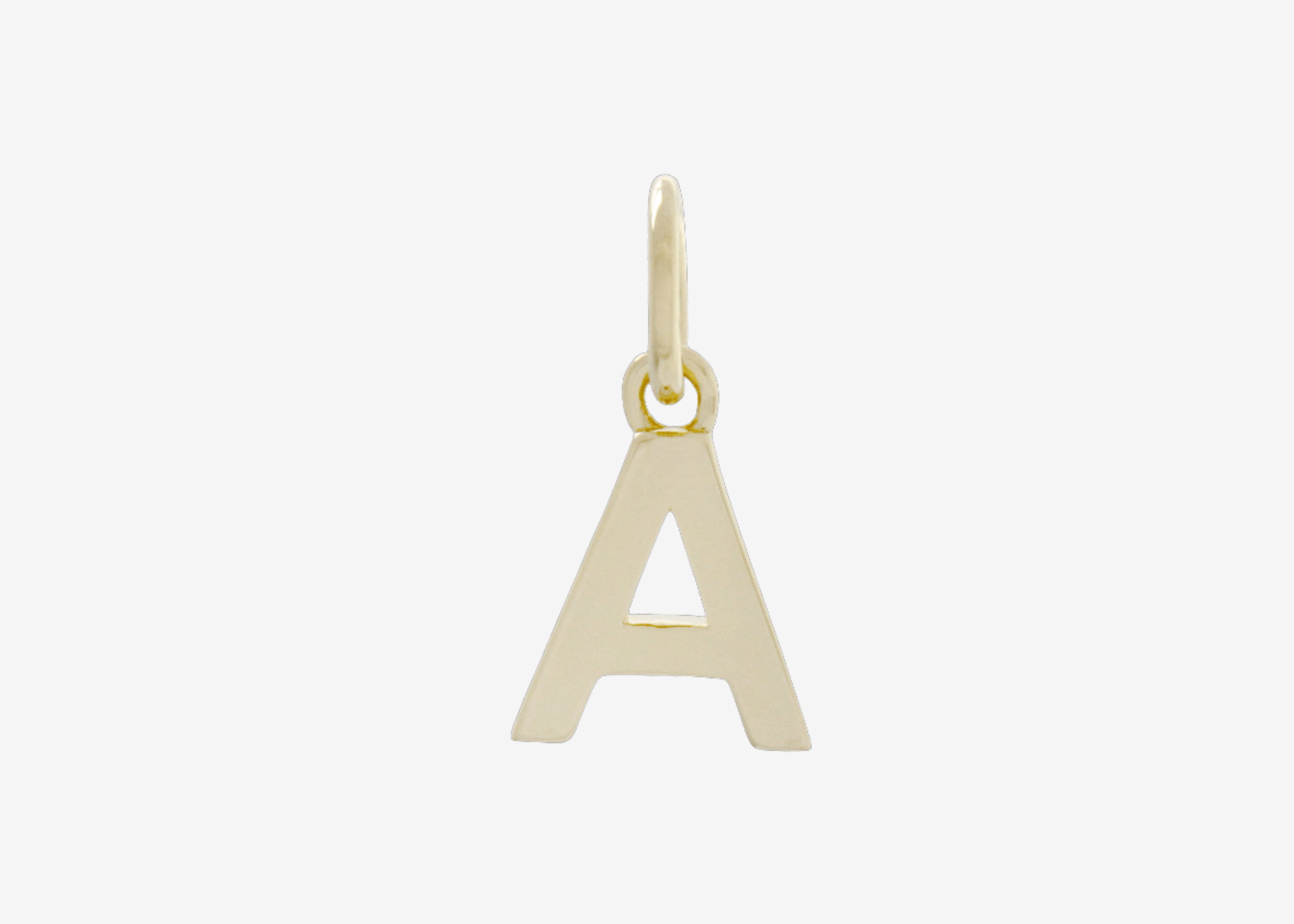 Gold letter A Charm by Sener Besim