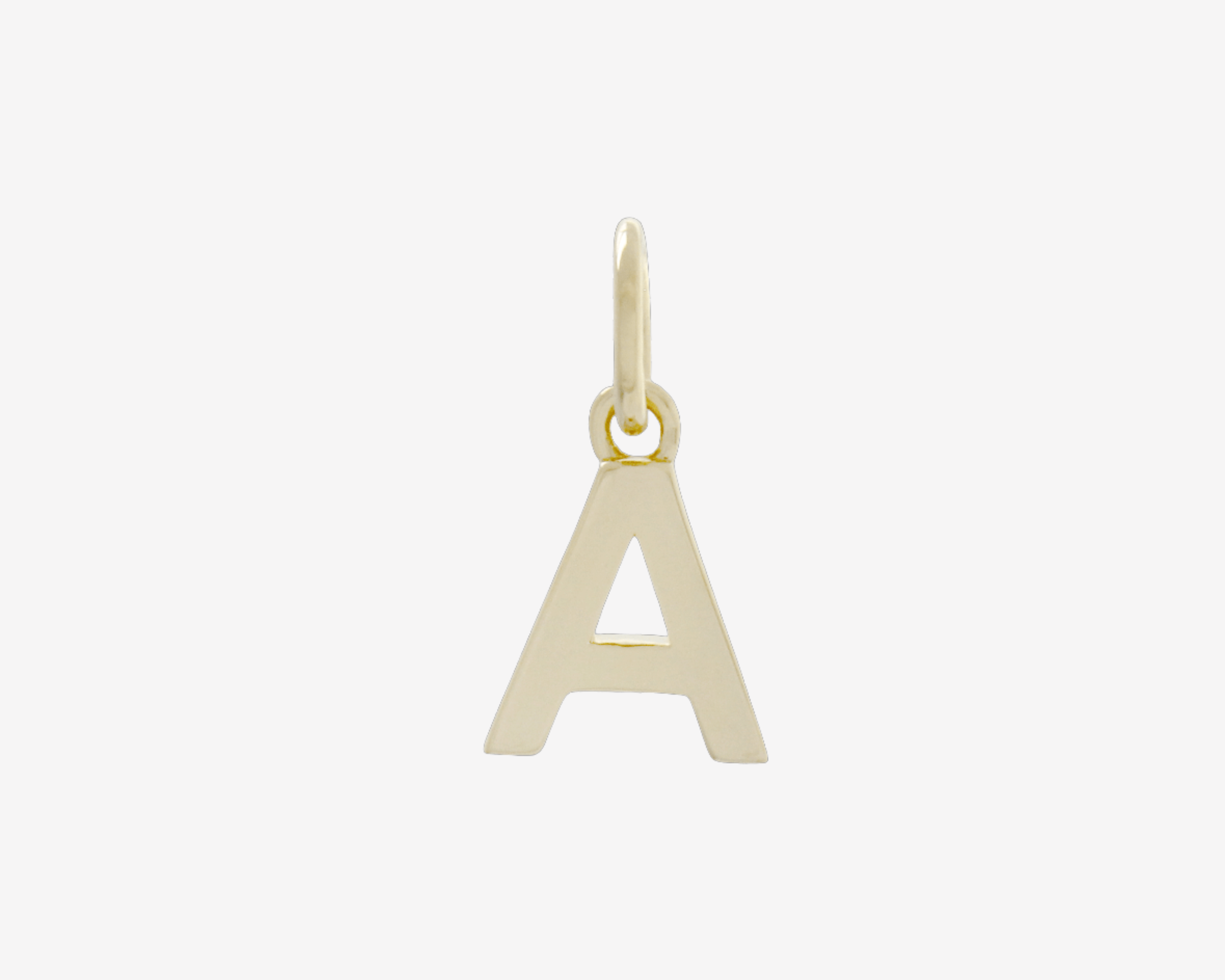 Gold letter A Charm by Sener Besim
