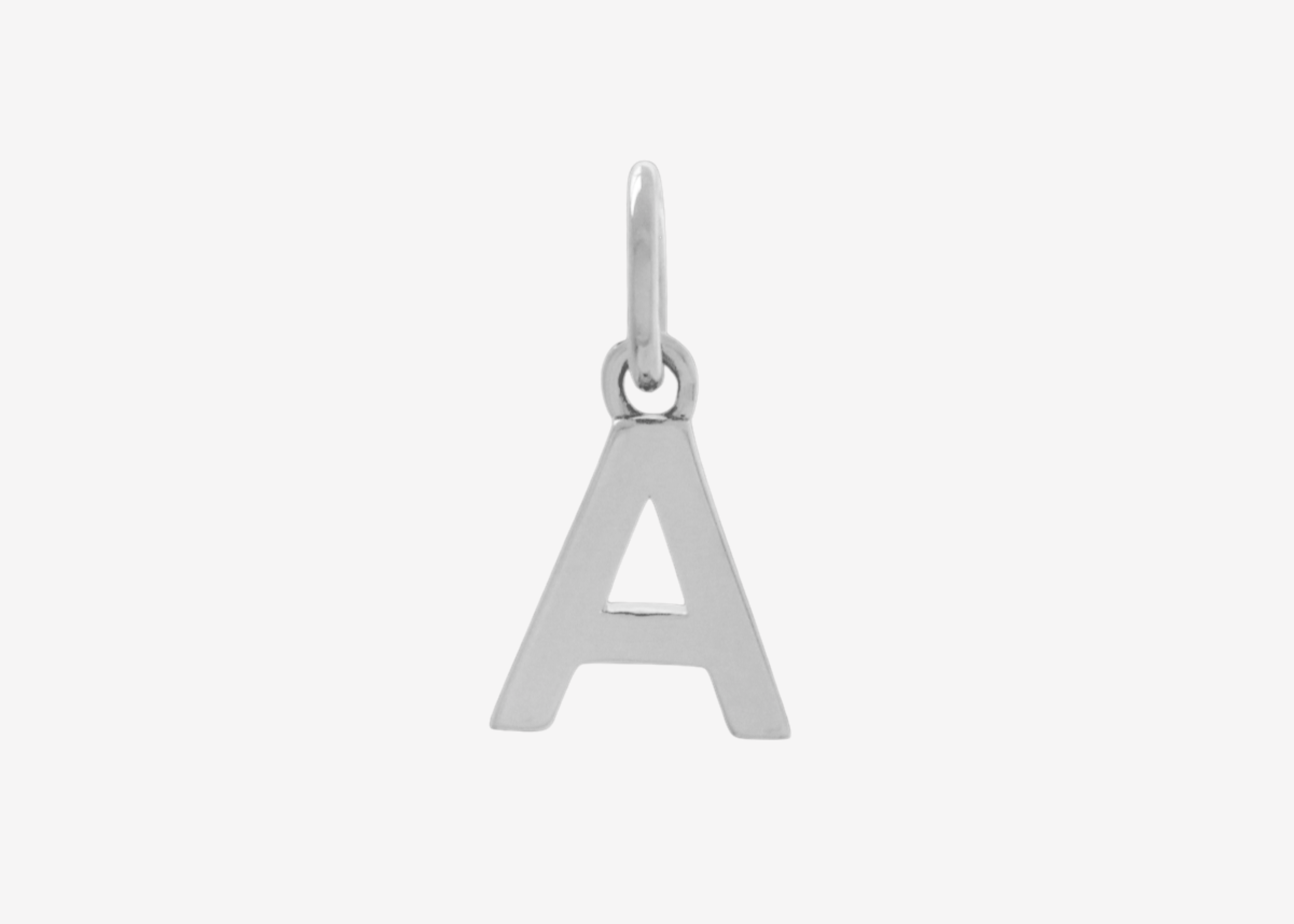 Silver letter A Charm by Sener Besim