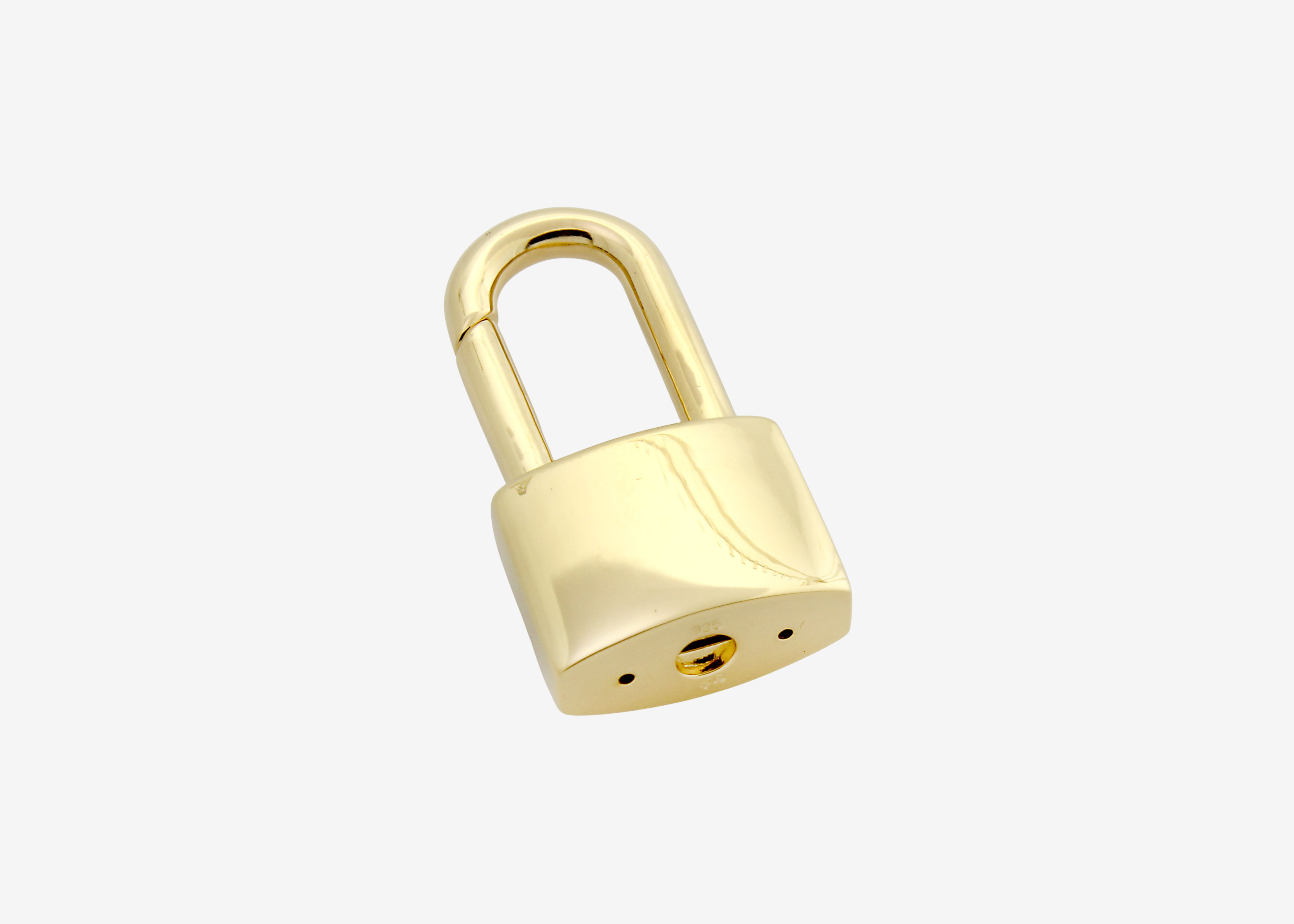 Sener Besim Padlock Charm Gold Lock