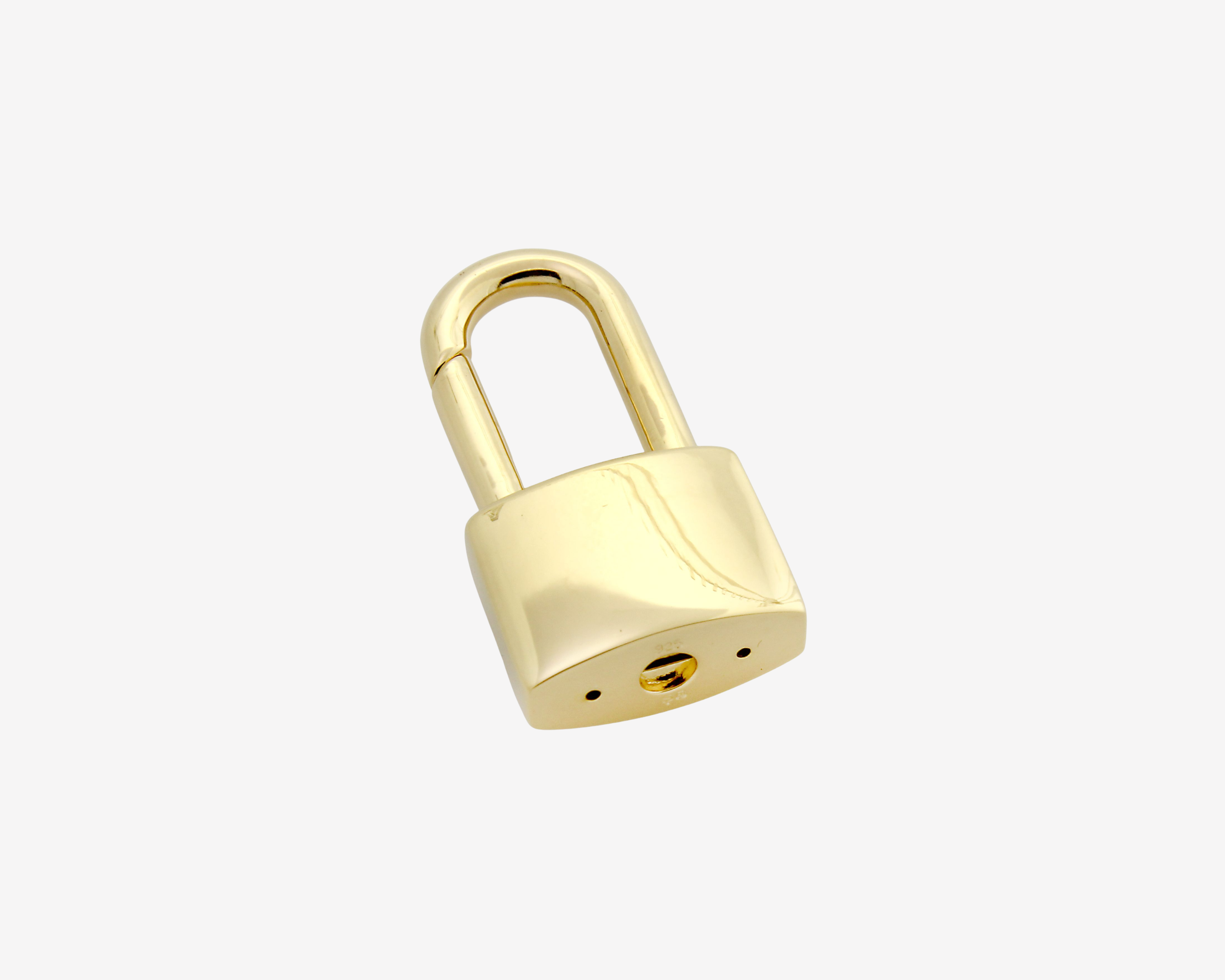 Sener Besim Padlock Charm Gold Lock