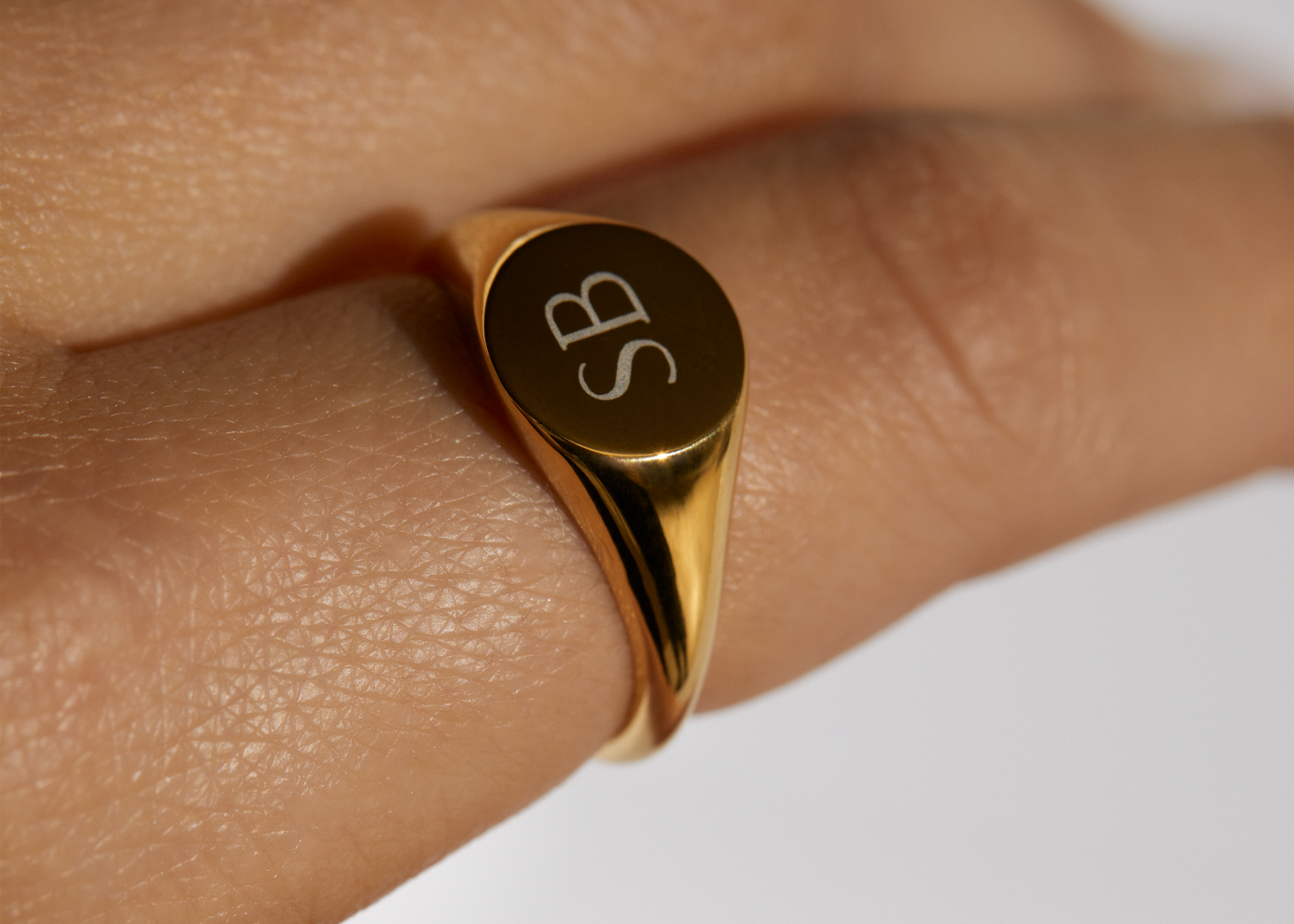 signet ring with engraving personalised sener besim