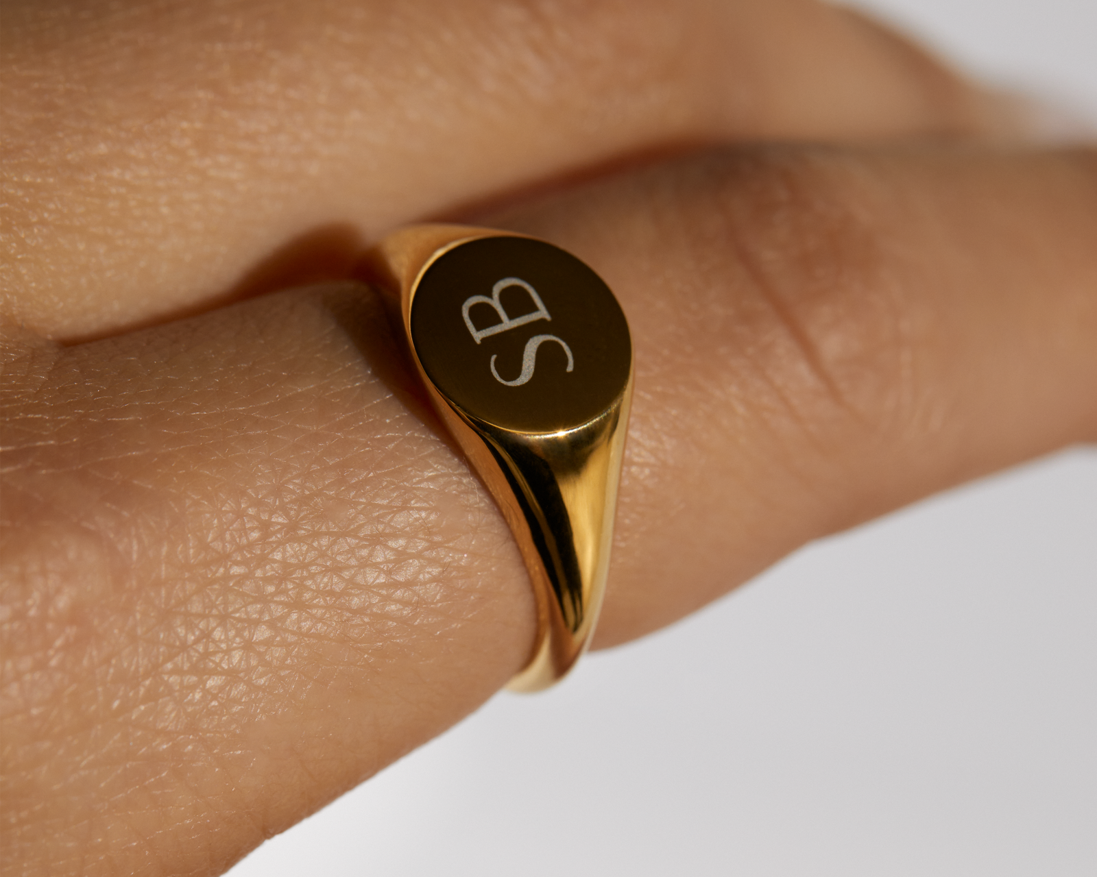 signet ring with engraving personalised sener besim
