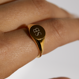 signet ring with engraving personalised sener besim