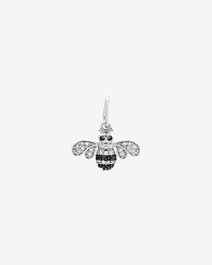 Diamond Bee Charm Silver