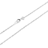 Silver Twist Necklace by Sener Besim