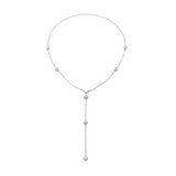 Long ball detail necklace y shape sener besim