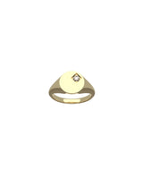 Diamond Signet Ring - Gold