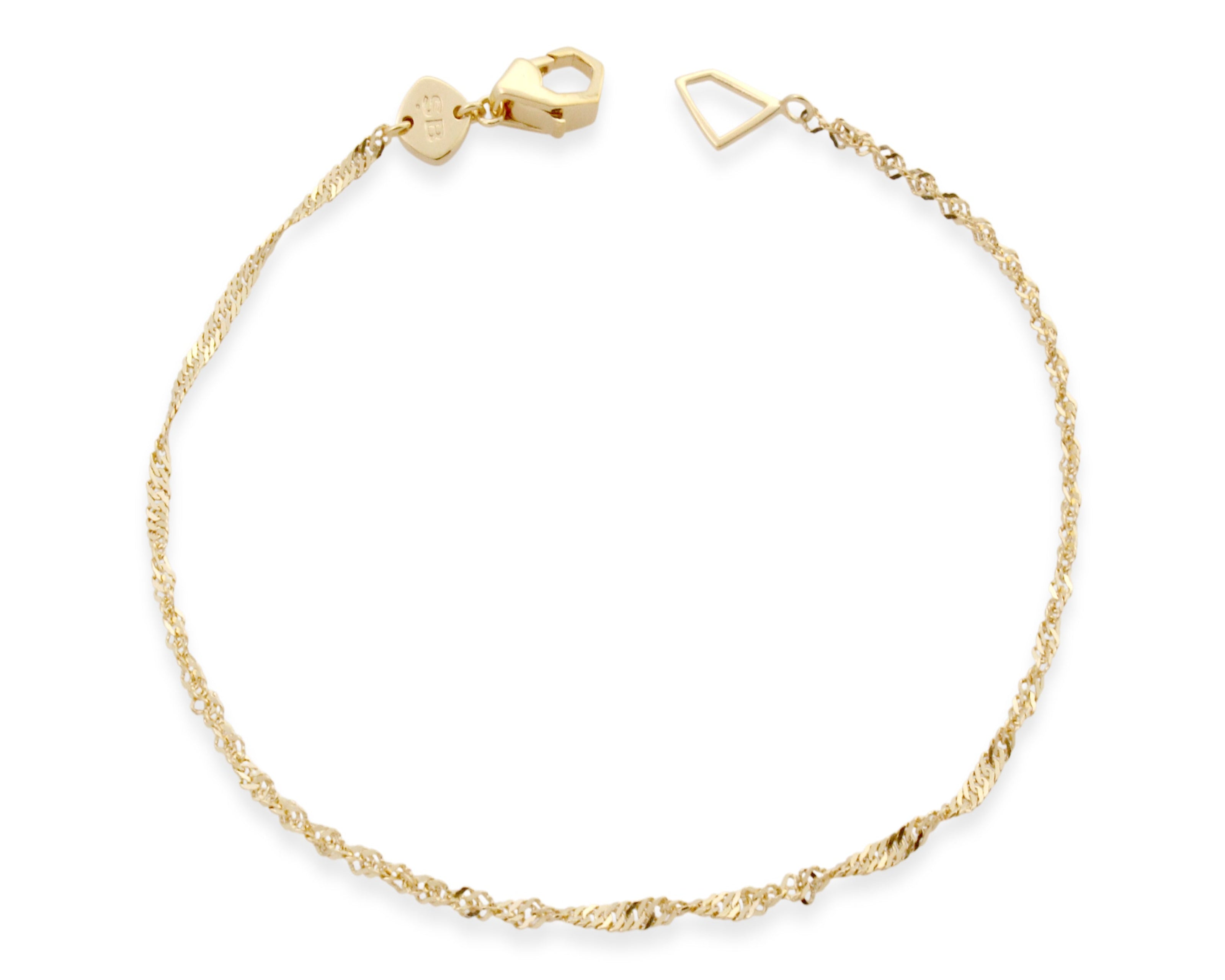 sener besim gold 14ct bracelet thin