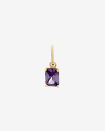 Birthstone Charm - Gold / February