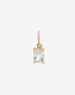 Birthstone Charm - Gold / April