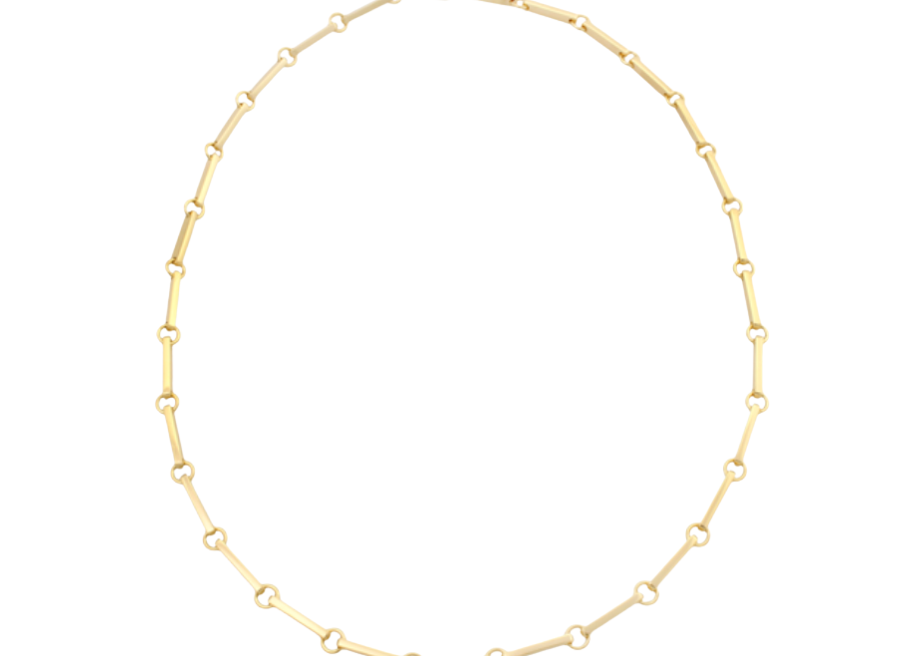 Bar Chain Link Necklace in 14kt gold plate with sterling silver base — Sener Besim