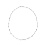 Bar Chain Necklace in rhodium plated sterling silver — Sener Besim