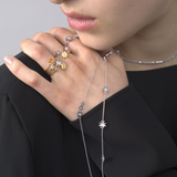 Gold constellation ring by Sener Besim, luxury unisex jewellery