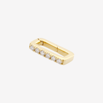 Diamond Link Carabiner in 14ct gold plated sterling silver — Sener Besim
