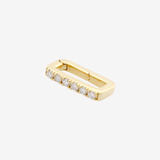 Diamond Link Carabiner in 14ct gold plated sterling silver — Sener Besim