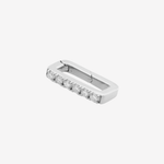 Diamond Link Carabiner in rhodium plated sterling silver — Sener Besim