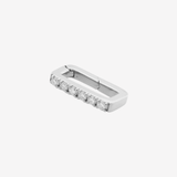 Diamond Link Carabiner in rhodium plated sterling silver — Sener Besim