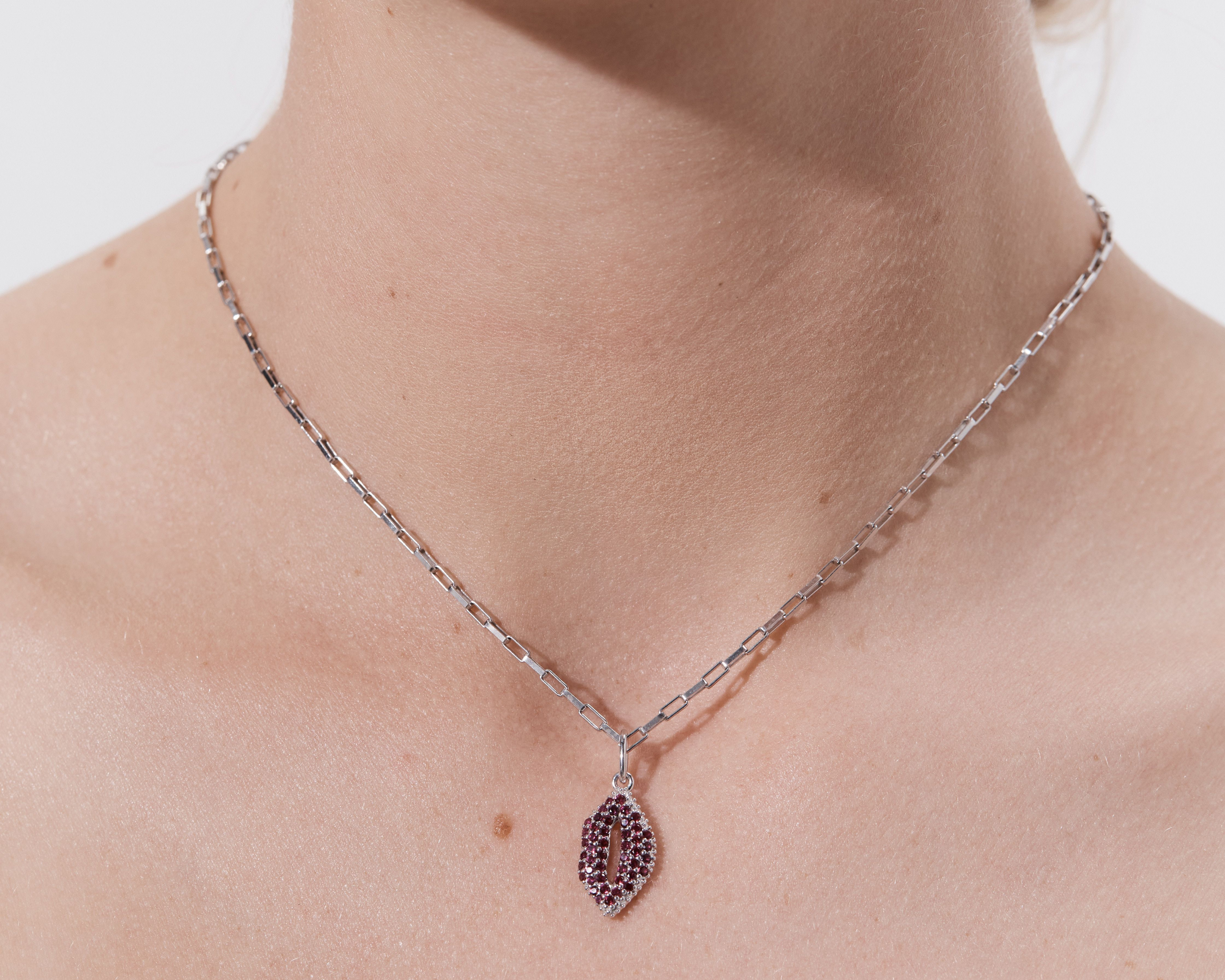 sener-besim-lips-red-ruby-charm-worn-necklace