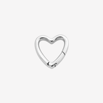 Heart Carabiner in rhodium plated sterling silver — Sener Besim
