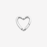 Heart Carabiner in rhodium plated sterling silver — Sener Besim