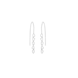silver geometric threaded earrings sener besim