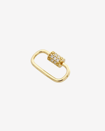 Oval Carabiner with Gems - Gold