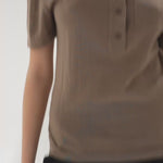 Sener Besim Short Sleeve Polo worn in Putty