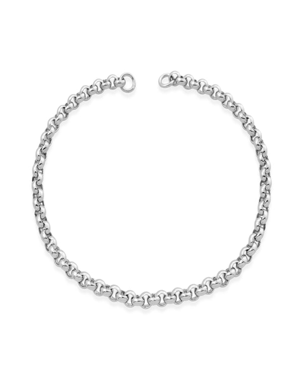 rolo chain bracelet by sener besim in sterling silver