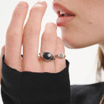 Sener Besim Diamond Signet Ring Worn