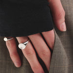 Sener Besim Diamond Signet Ring Close Up