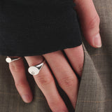 Sener Besim Diamond Signet Ring Close Up