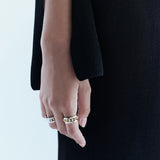 Orbit Double Band Ring - Silver and Gold