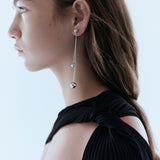 Orbit Double Chain Earrings - Silver